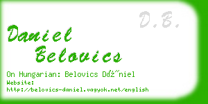 daniel belovics business card